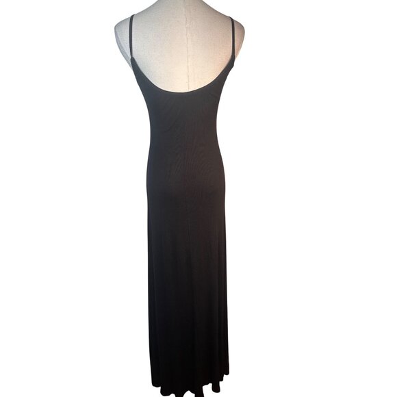 ZARA Black Medium Spaghetti Strap Maxi Dress Womens - Picture 2 of 13